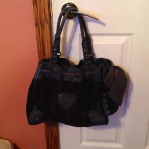 2012 navy blue suede / leather juicy couture