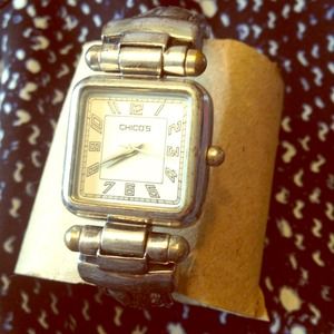 Chico's distressed silver watch!