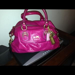 Authentic!! Pink Genuine Leather Coach Bag!