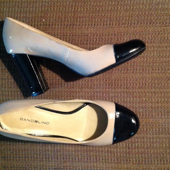 Bandolino Two Tone Tan and Black Heels **REDUCED**
