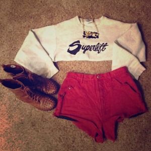 Custom ordered high waisted burgundy frayed shorts