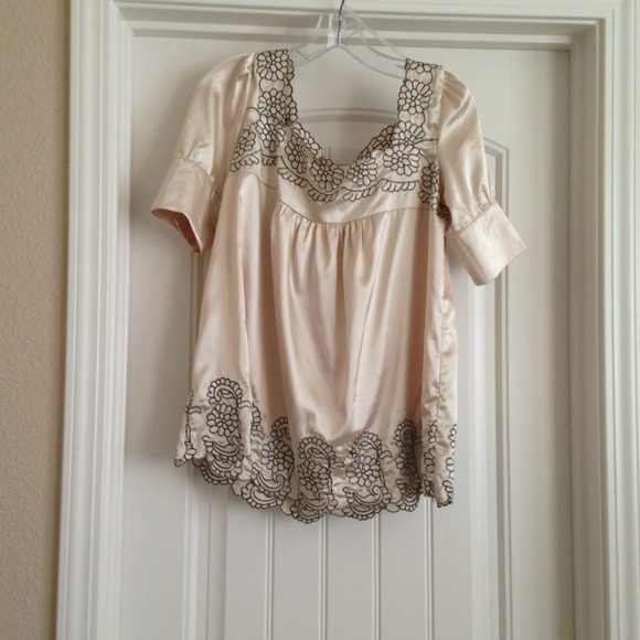 SOLD!!!!!  Forever 21 Cream Satin TopSOLD!!!!!