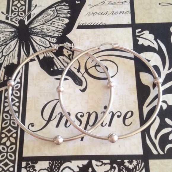 Sterling silver hoop earrings