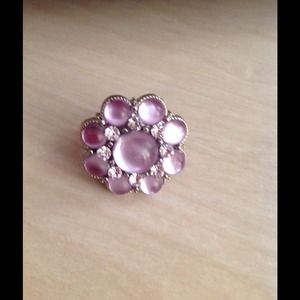 Purple flower ring