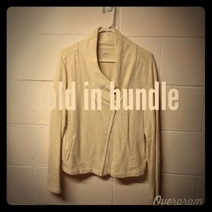*SOLD* Loft cream knit moto jacket