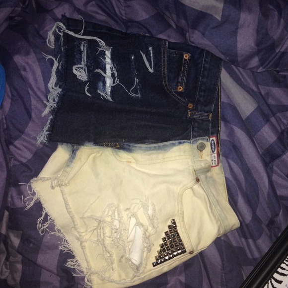 Distressed High Waisted Shorts SOLD