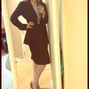 Business SEXY Black Express skirt suit