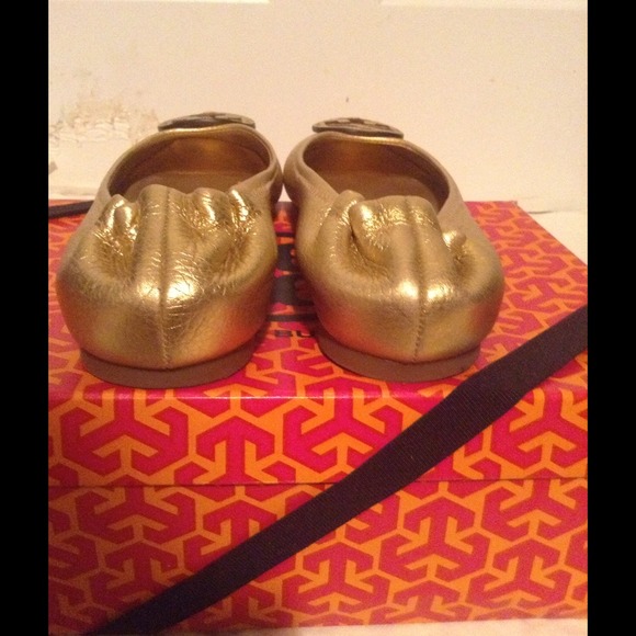 SOLD - Tory burch gold reva ballet flats - Picture 3 of 4