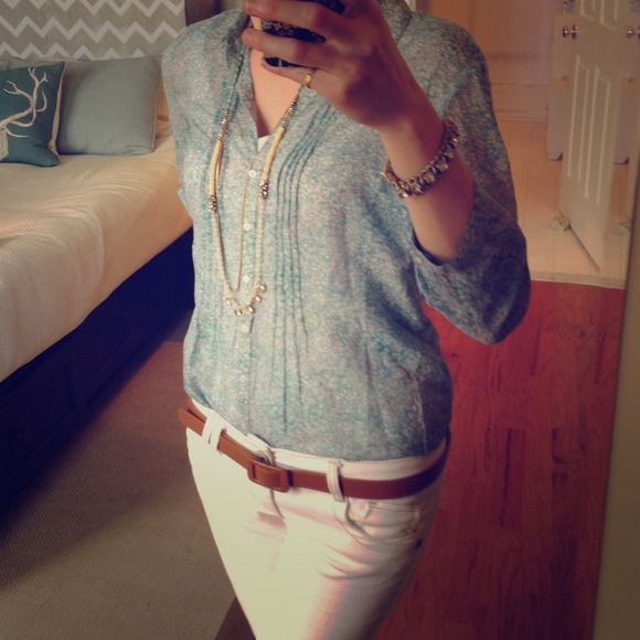 Gorgeous Massimo Dutti sheer blue floral top