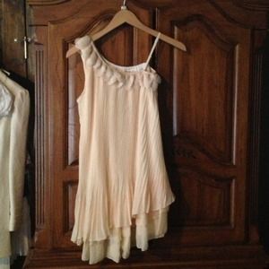 Peach one shoulder shirt