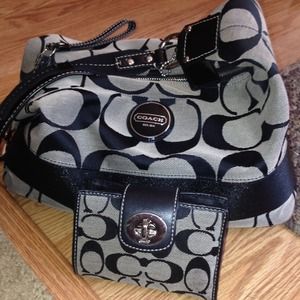 💯 Authentic Coach handbag and wallet.