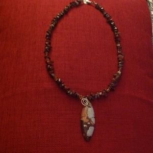 Natural stone necklace
