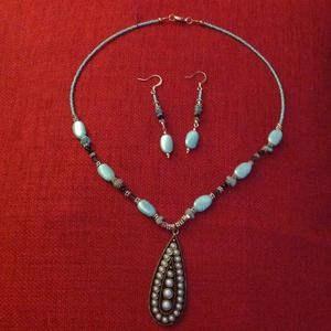 Faux Turquoise Necklace