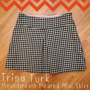 🔴Sale🔴Trina Turk Wool Houndstooth Wool Skirt