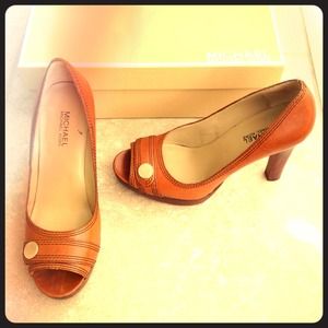 Michael Kors peep toe platforms