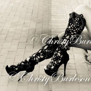 Knee high high heels