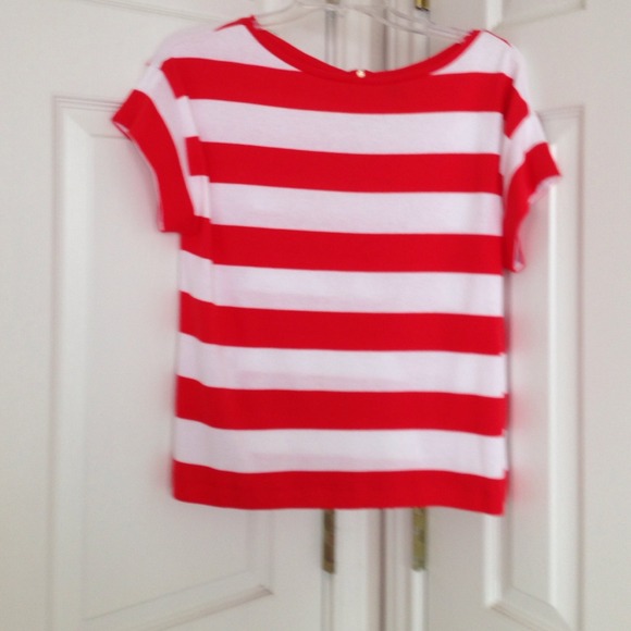 NWOT Ann Taylor strip top with back zipper