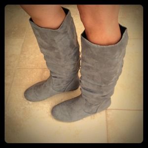 ⛔HOLD⛔ Sheikh slouch grey knee high boots