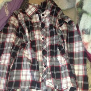 Long sleeve black & red