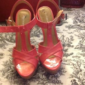 Peach super high heels