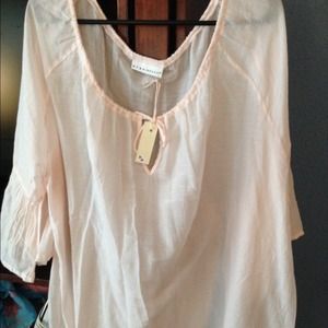 Light pink sheer blouse. Very light weight & soft