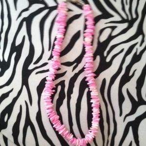 Pink Shell Necklace .