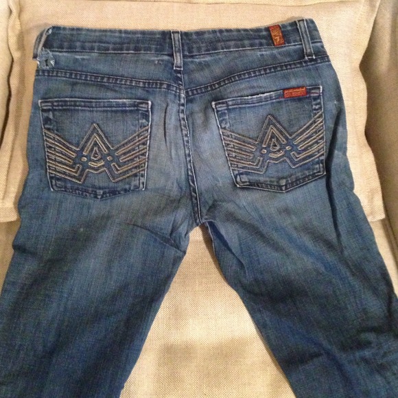 7 jeans "A" pocket boot cut. Low rise