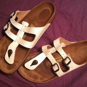 White gladiator birkenstocks size 42!