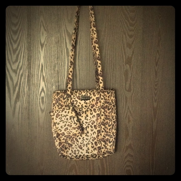 SOLD. West leopard print purse w/small coin bag