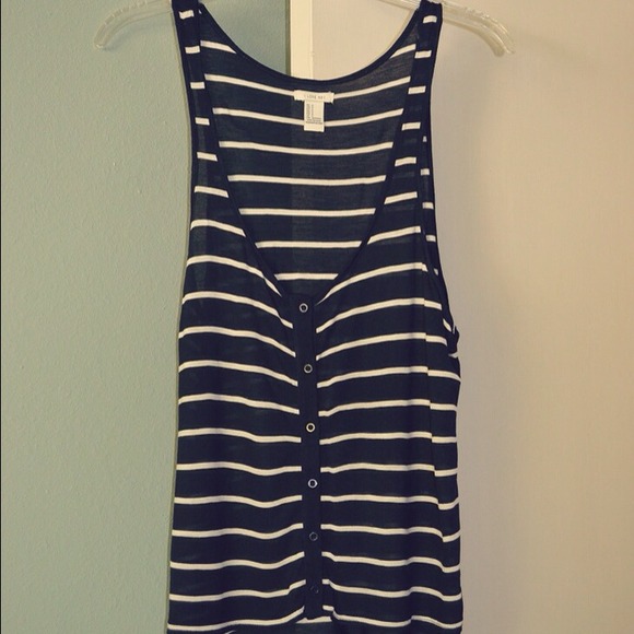 Forever 21 Striped Hi-Lo Tank