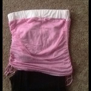 Two tone pink tube top