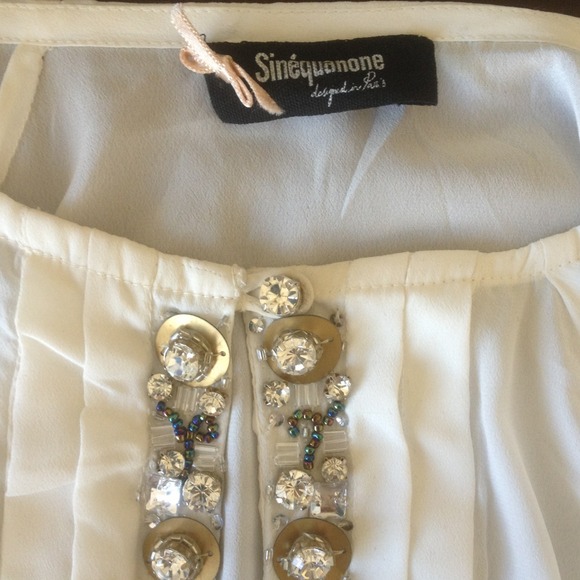 NWOT boho chic blouse by French designer - Picture 4 of 4