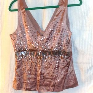 Kenneth Cole Pink Silk Sequin Tank NWT