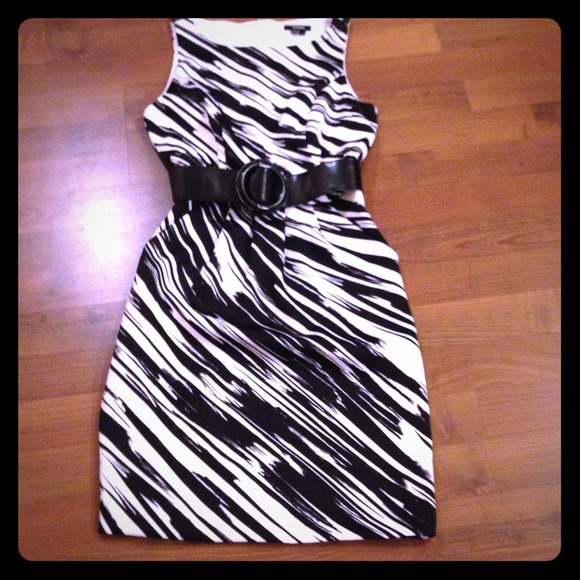 Black-and-white dress