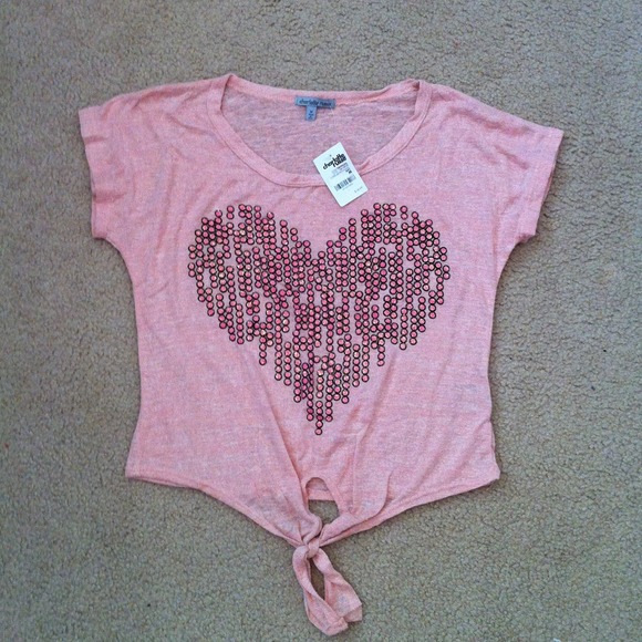 Pink heart Charlotte Russe Top