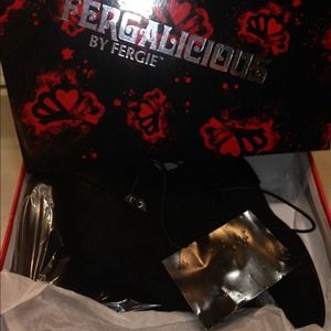 Fergi brand new suede black knee high boots