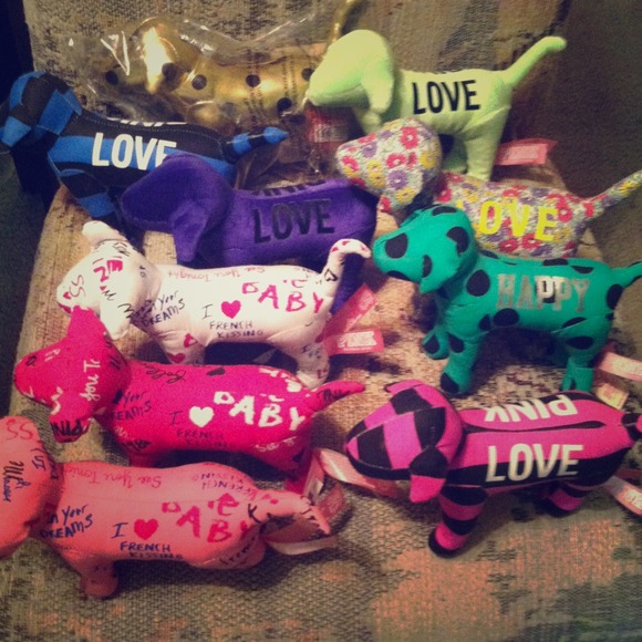 Victoria's Secret Accessories - 10 pink dogs