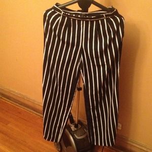 Black & White Pin Stripe Pants