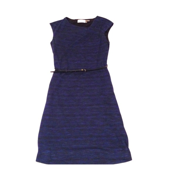 A blue and black Calvin Klein dress