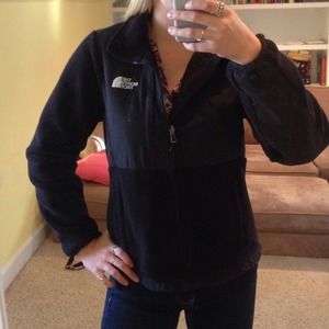 Classic black North Face fleece jacket