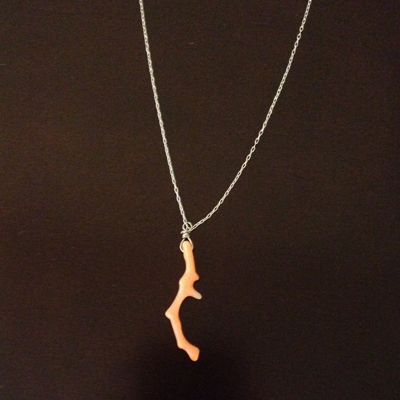 Jewelry - Pink Coral Branch Pendant Necklace