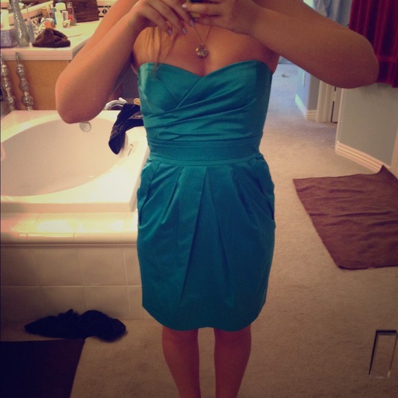 Teal cocktail dress