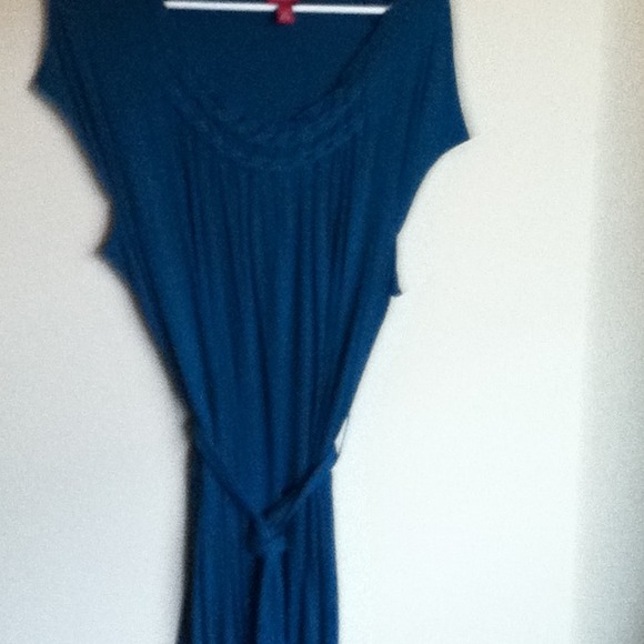 Teal soft knit dress