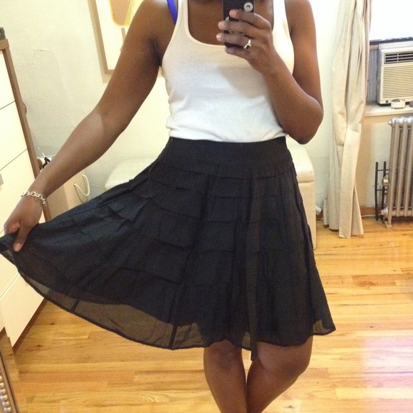 SOLD - MM Couture Layered Black Skirt