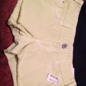 bright colored shorts never worn with tags