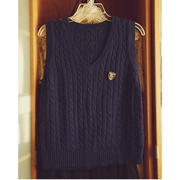Navy Knitted Vest