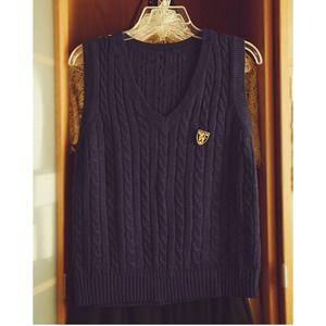 Navy Knitted Vest