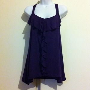 Passion  Purple Romantic Ruffle n Lace Top