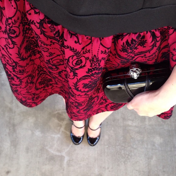 Finn & Clover Dresses & Skirts - NWT - French Goth inspired Black on Ox Blood dress