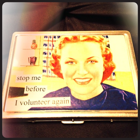 Metal Anne Taintor Business Card Holder